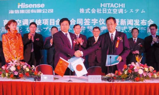 Joint Venture con Hitachi per lo sviluppo di condizionatori d’aria commerciali 2002