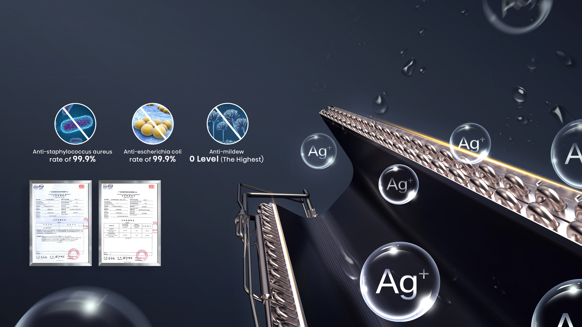 Evaporatore anti-batteri